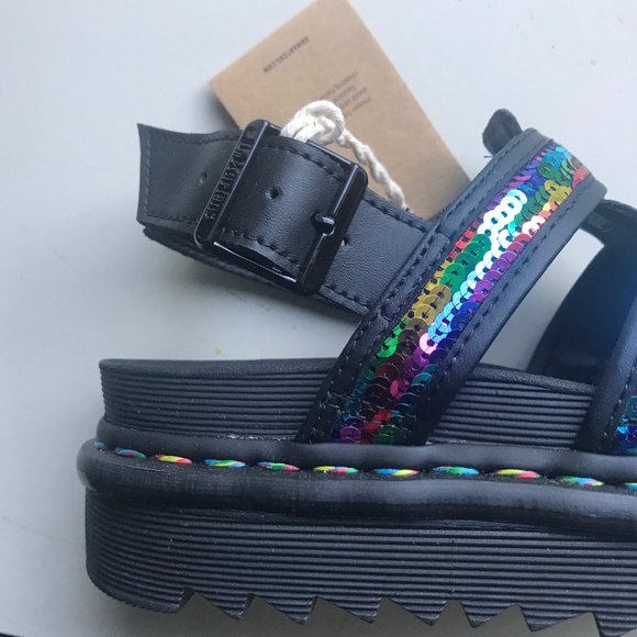 DR MARTENS YELENA RAINBOW SEQUIN SANDAL US WOMEN 6 - Picture 6 of 7